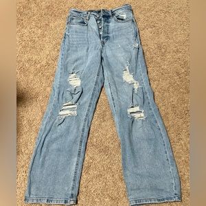 Highest rise straight jeans